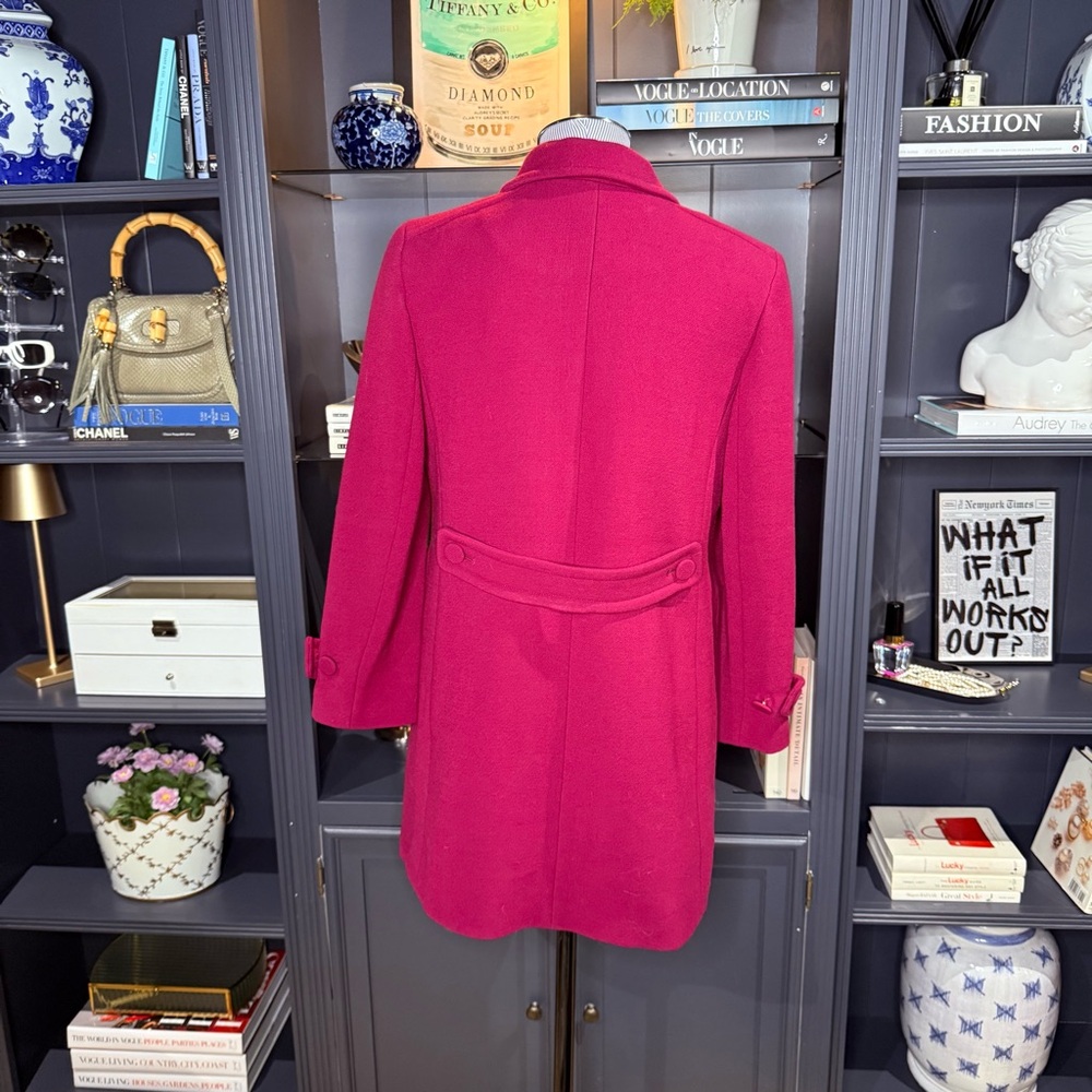 J.Crew Raspberry Wool Blend Coat – Size 10 - Picture 8 of 10